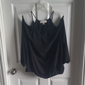Michael Kors Black Cold Shoulder Blouse